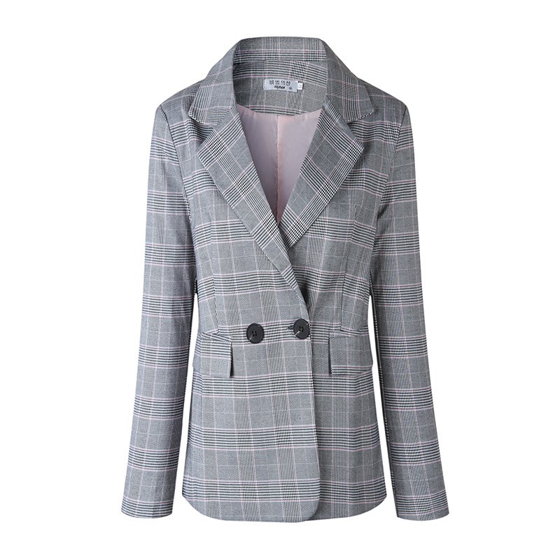 Blazer Nữ Thu Đông 2026 Thời Trang Thiết Kế Kẻ Caro Hàn Quốc Thanh Lịch - Ảnh 5