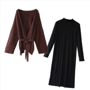 Váy Len Nữ Thu Đông 2026 Kế Phối Cardigan Sang Trọng - Ảnh 5
