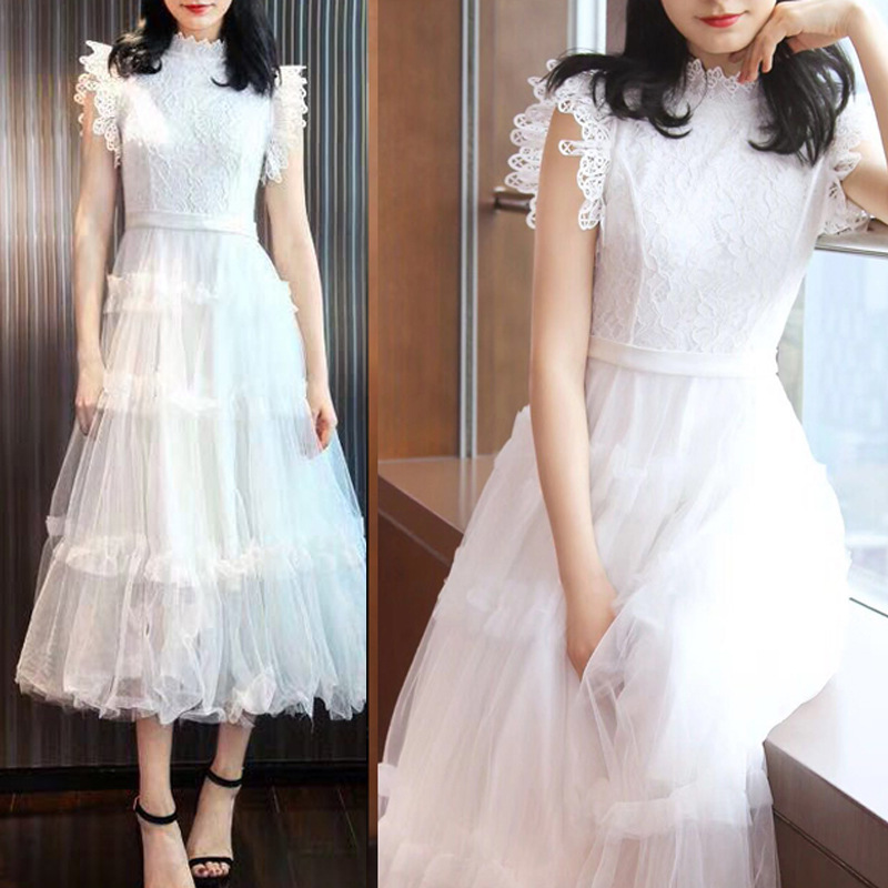 Váy Dài Ren Nữ Phong Cách Pháp Sang Trọng - Ảnh 2