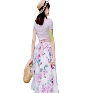 Váy Hoa Nữ Hàn Quốc Dáng Dài Nữ Tính Sang Trọng - Ảnh 5