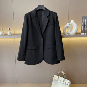 Áo Blazer Nữ Màu Đen Thu 2026 Dáng Rộng Thiết Kế Xẻ Tà Sau Phong Cách Thanh Lịch Hiện Đại - Ảnh 4