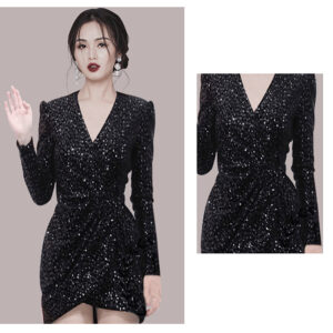 Váy Sequin Nữ Lấp Lánh Phong Cách Âu Mỹ Thời Thượng Dự Tiệc Sự Kiện Thu 2026 - Ảnh 3