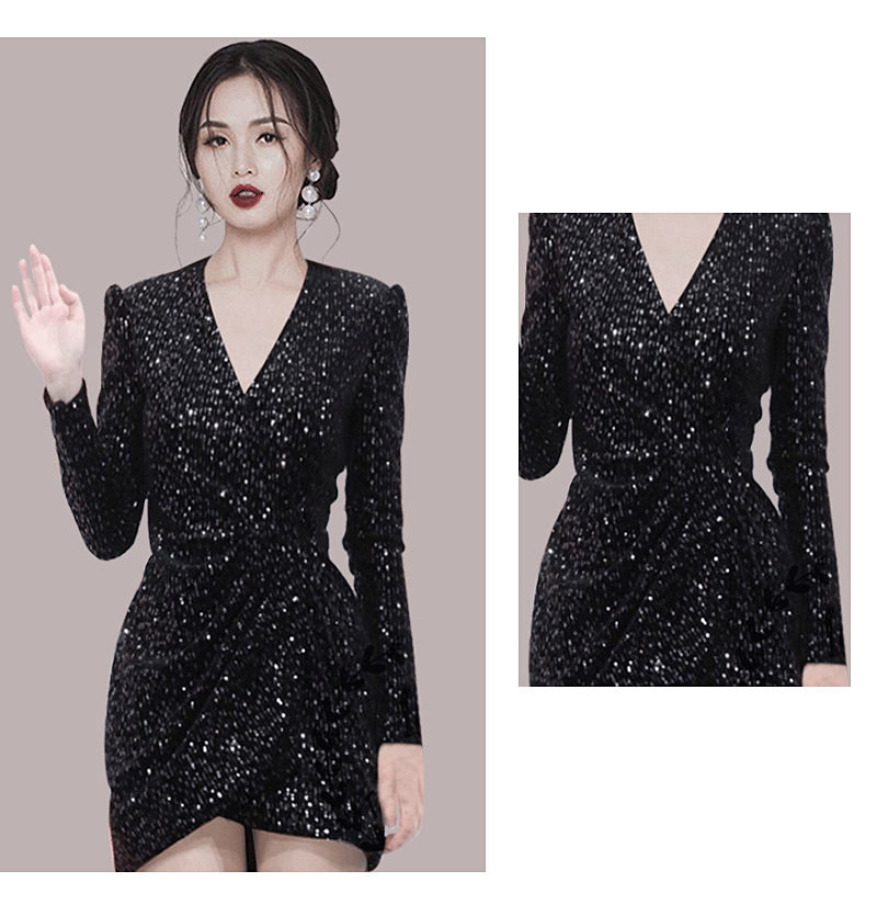 Váy Sequin Nữ Lấp Lánh Phong Cách Âu Mỹ Thời Thượng Dự Tiệc Sự Kiện Thu 2026 - Ảnh 3