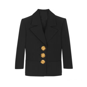 Áo Blazer Đen Nữ Dáng Ngắn Nút Vàng Thiết Kế Thời Trang Thanh Lịch Thu 2026 - Ảnh 5