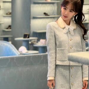Alternative view of Set Đồ Nữ 2 Món Áo Khoác Tweed Chân Váy Sequin Lấp Lánh Phong Cách Tiểu Thư Sang Trọng Thu Đông 2026
