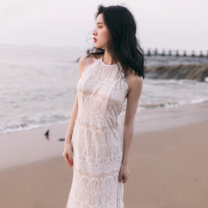 Đầm Đi Biển Nữ Thời Trang Thiết Kế Bohemian Hở Lưng Dáng Dài - Ảnh 4