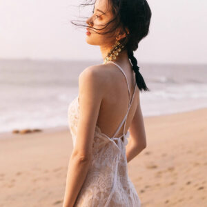 Alternative view of Đầm Đi Biển Nữ Thời Trang Thiết Kế Bohemian Hở Lưng Dáng Dài