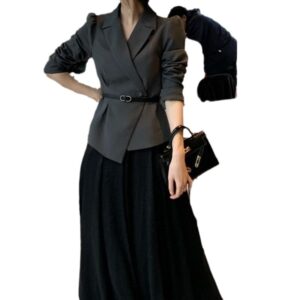 Set Đầm Nữ 2 Món Phong Cách Hepburn Chiết Eo Tôn Dáng Dáng Vest Thanh Lịch Thu Đông 2026 - Ảnh 5