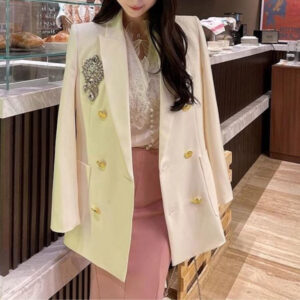 Áo Vest Blazer Nữ Trắng 2026 Phong Cách Pháp Thanh Lịch Sang Trọng Thiết Kế Hiện Đại - Ảnh 3
