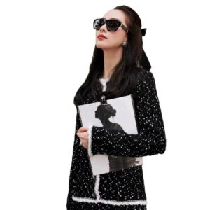 Áo Khoác Dạ Tweed Nữ Thu Đông 2026 Đính Sequin Sang Trọng Thiết Kế Thời Trang Cao Cấp - Ảnh 5