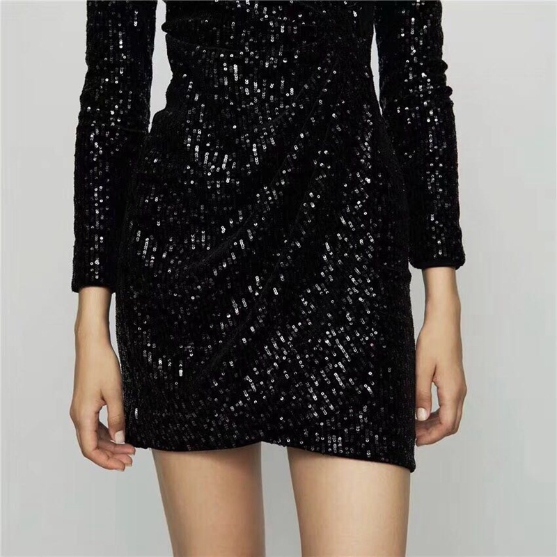 Váy Sequin Nữ Lấp Lánh Phong Cách Âu Mỹ Thời Thượng Dự Tiệc Sự Kiện Thu 2026 - Ảnh 4