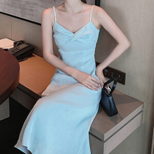 Đầm Nữ Chiffon Dáng Dài Hai Dây Phong Cách Pháp Vintage Thanh Lịch Dáng Tiên Cá Mùa Hè 2026 - Ảnh 2