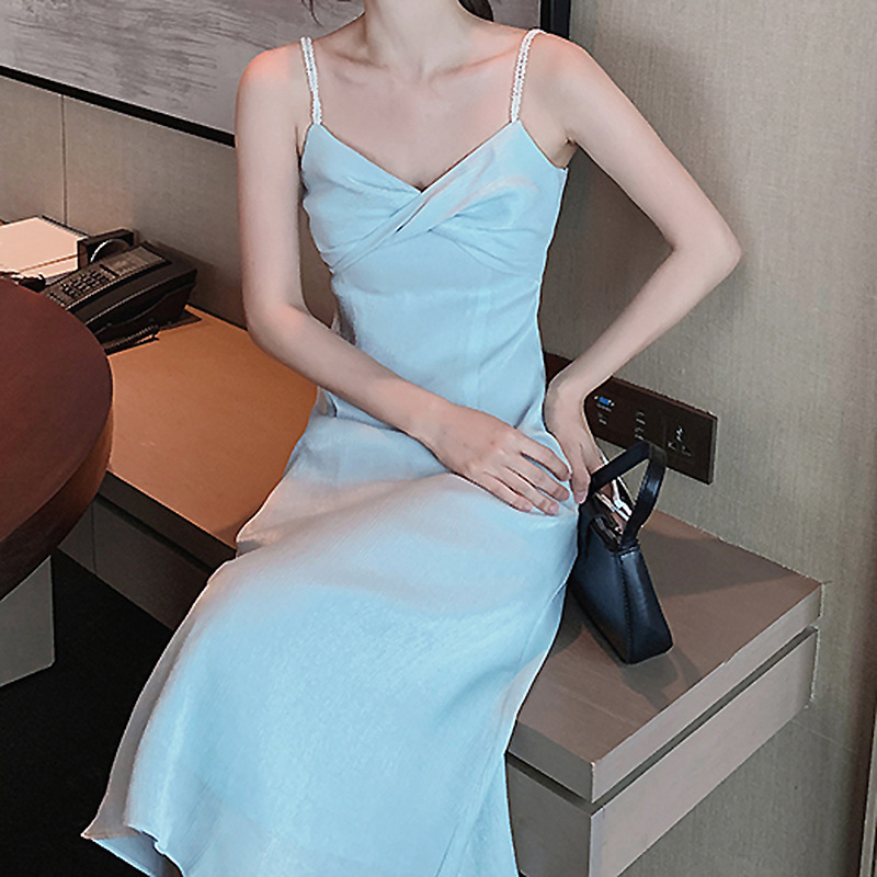 Đầm Nữ Chiffon Dáng Dài Hai Dây Phong Cách Pháp Vintage Thanh Lịch Dáng Tiên Cá Mùa Hè 2026 - Ảnh 2