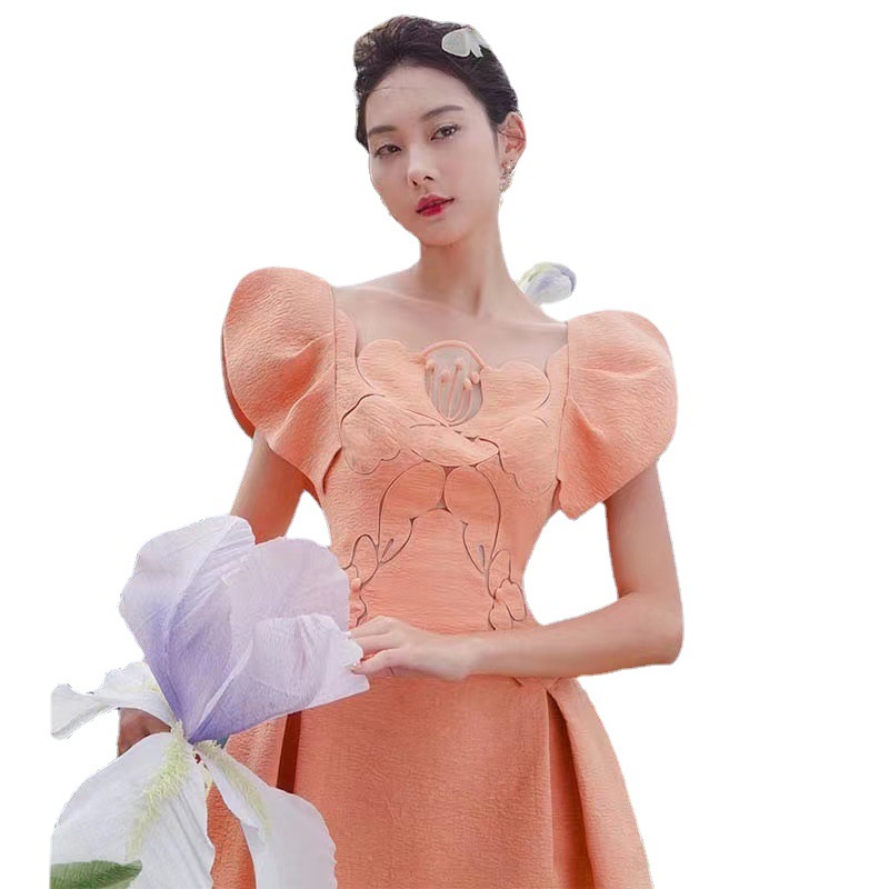 Đầm Nữ Phong Cách Pháp Tay Phồng Tiểu Thư Cổ Điển Thanh Lịch Sang Trọng Thời Trang - Ảnh 5