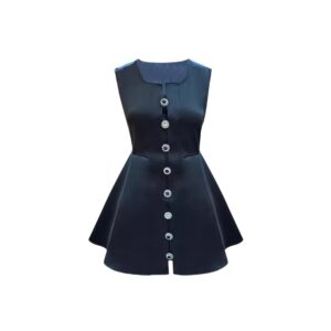 Đầm Nữ Đen Dáng Xòe Bồng Bềnh Sang Trọng Phong Cách Thời Trang Paris Dự Tiệc - Ảnh 5