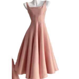 Đầm Nữ Hồng Barbie 2026 Chất Satin Dáng Chữ A Ôm Tôn Dáng Phong Cách Tiểu Thư Sang Trọng Dự Tiệc - Ảnh 5