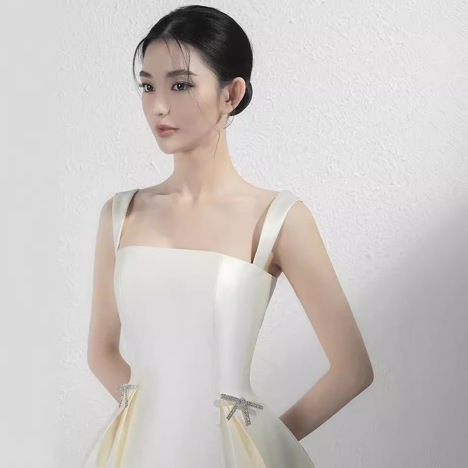 Đầm Nữ Hai Dây Màu Trơn Cúp Ngực Dáng Dài Thanh Lịch Sang Trọng Phong Cách Thời Trang - Ảnh 2