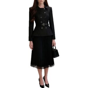 Đầm Vest Nữ Phong Cách Pháp Thanh Lịch Dáng Ôm Tôn Dáng Công Sở - Ảnh 5