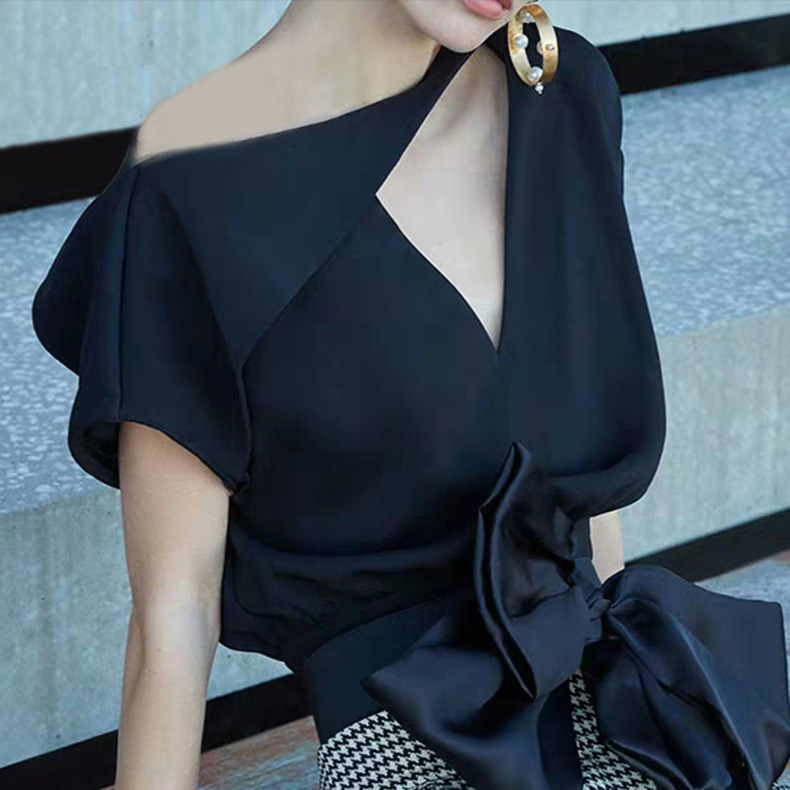 Set Đồ Nữ 2 Món Hè 2026 Phong Cách Âu Mỹ Cổ Điển Chân Váy Ôm Hông Họa Tiết Houndstooth Cá Tính - Ảnh 2