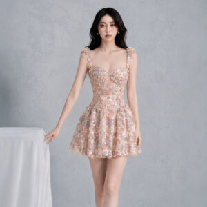 Đầm Nữ Phong Cách Pháp Thêu Sequin Sang Trọng Dáng Nhẹ Thanh Lịch - Ảnh 4