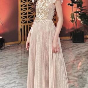 Đầm Nữ Phối Ren Nước Dáng Xếp Ly Thanh Lịch Sang Trọng Thiết Kế Thời Trang Dự Tiệc - Ảnh 4
