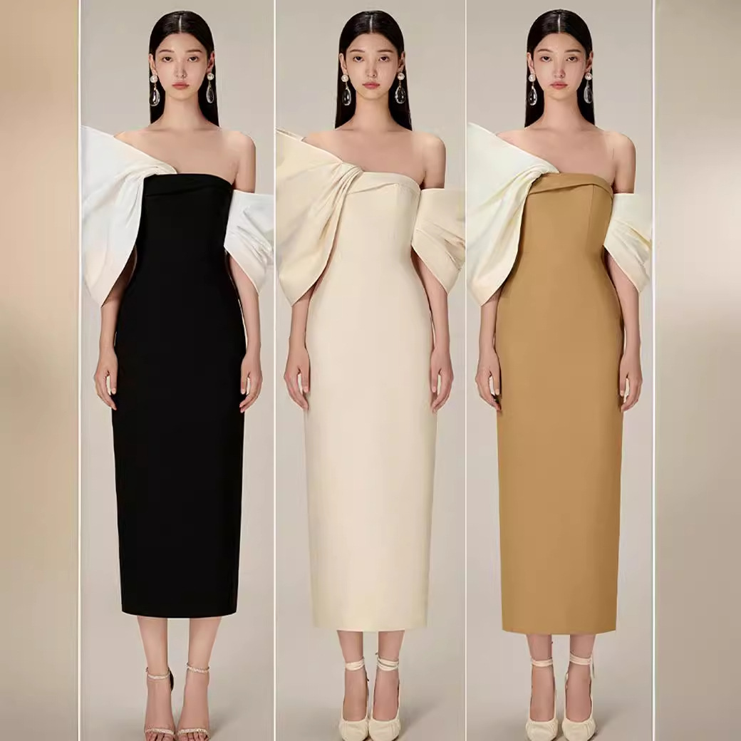 Đầm Nữ Dáng Dài Thắt Nơ Phong Cách Pháp Thanh Lịch Sang Trọng Dự Tiệc - Ảnh 3