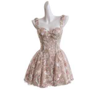 Đầm Nữ Phong Cách Pháp Thêu Sequin Sang Trọng Dáng Nhẹ Thanh Lịch - Ảnh 5