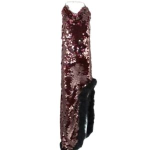 Đầm Dự Tiệc Nữ Đỏ Rượu Đính Sequin Hở Lưng Ôm Dáng Tôn Eo Sang Trọng Quyến Rũ - Ảnh 5