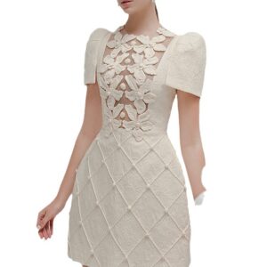 Đầm Nữ Thiết Kế Việt Nam Dáng Ngắn Thanh Lịch Phong Cách Hiện Đại - Ảnh 4