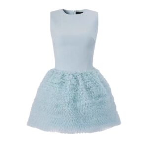 Đầm Lưới Không Tay Cổ Tròn Dáng Chữ A Xòe Bồng Bềnh Nữ Tính - Ảnh 5