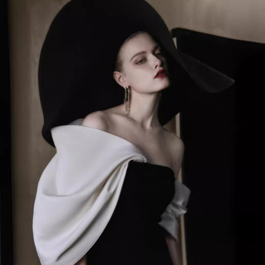 Đầm Nữ Phong Cách Hepburn Pháp Thanh Lịch Quyến Rũ Thắt Nơ Thiết Kế Độc Đáo Dự Tiệc - Ảnh 2