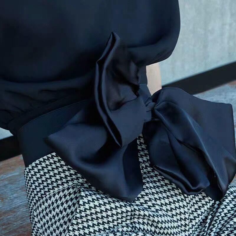 Set Đồ Nữ 2 Món Hè 2026 Phong Cách Âu Mỹ Cổ Điển Chân Váy Ôm Hông Họa Tiết Houndstooth Cá Tính - Ảnh 3