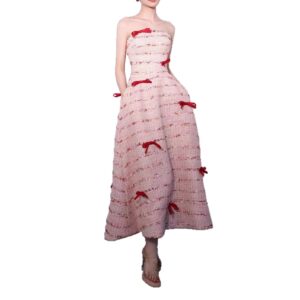 Đầm Dự Tiệc Nữ Cúp Ngực Màu Hồng Phong Cách Tiểu Thư Sang Trọng Dự Sinh Nhật Lễ Đính Hôn - Ảnh 5