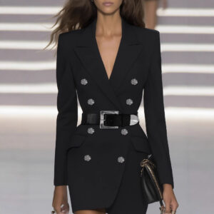 Áo Blazer Nữ Thu 2026 Phong Cách Anh Quốc Công Sở Chiết Eo Kèm Thắt Lưng Thanh Lịch Sang Trọng