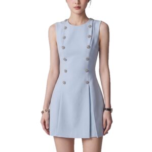 Đầm Nữ Xanh Trắng Thiết Kế 3D Cắt Eo Dáng Ôm Tôn Dáng Thanh Lịch - Ảnh 5