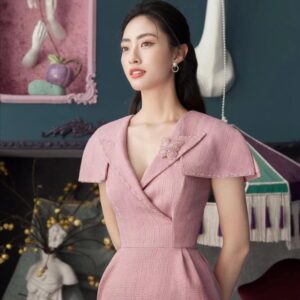 Đầm Nữ Ôm Dáng Tôn Eo Che Khuyết Điểm Phong Cách Tiểu Hương Thanh Lịch Cao Cấp - Ảnh 3